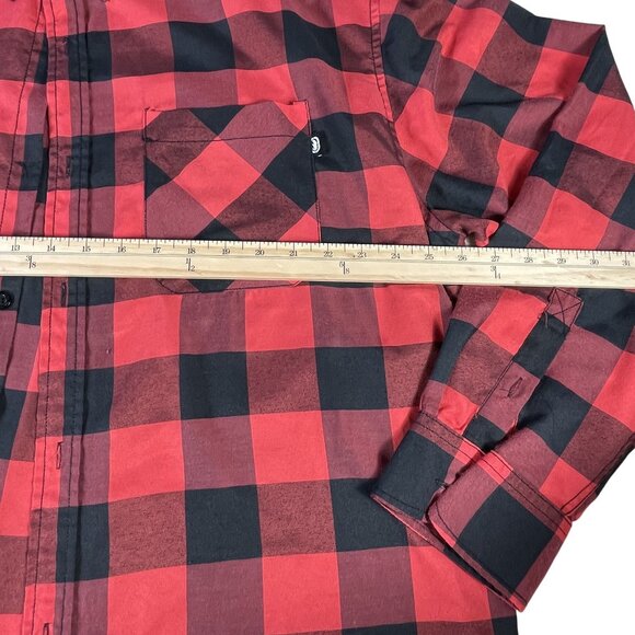 Ecko Unltd Flannel Shirt Men's Sz 3XB Button Down Red Black Plaid Lumberjack - Picture 6 of 10
